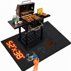 Ocalpur Grill Mat, 52"×38"for Outdoor Grills, BBQ Floor Mats, Fireproof & Oil-Proof Mat, Anti-Slip, Easy Clean, Reusable Custom Cut for Decks, Patios, Indoor Fireplace Mats Ocalpur Grill Mat, 52"×38"for Outdoor Grills, BBQ Floor Mats, Fireproof & Oil-Proof Mat, Anti-Slip, Easy Clean, Reusable Custom Cut for Decks, Patios, Indoor Fireplace Mats